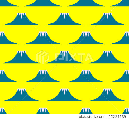 富士山黃色圖案 15223389