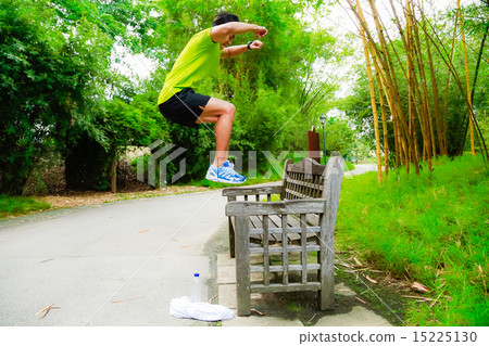 Guy working out in the park Guy working out in the park 15225130