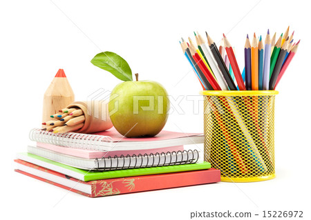 School and office supplies on white background. School and office supplies on white background. 15226972