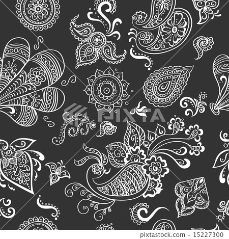 Indian vintage floral seamless Indian vintage floral seamless 15227300