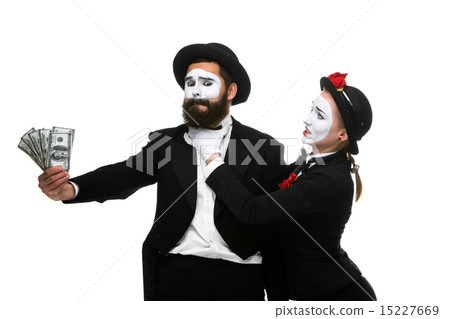 memes as businesswoman and businessman counting money 15227669