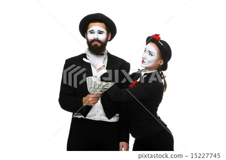 memes as businesswoman and businessman counting money 15227745