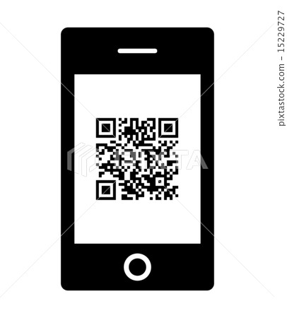 QR code reflected on smartphone 15229727