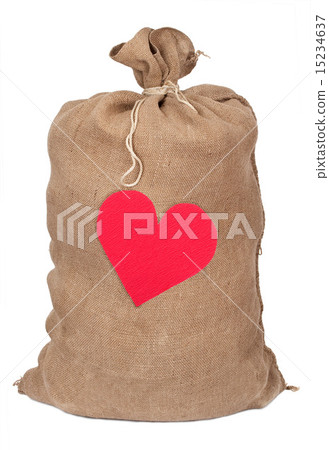 Sack with red heart Sack with red heart 15234637