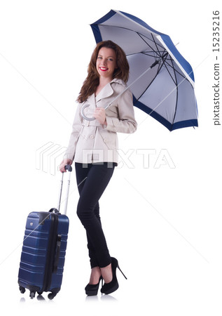 Young woman preparing for vacation 15235216