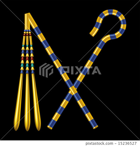 Crossed Crook And Flail Of Ancient Egypt Pharaohs 15236527