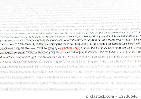 Virus- Red word Virus hidden amongst computer text Virus- Red word Virus hidden amongst computer text 15236646