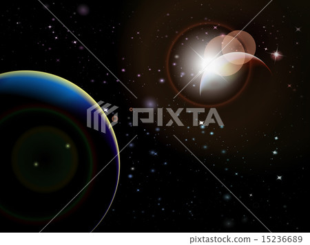 Eclipse - Fantasy Space scene Eclipse - Fantasy Space scene 15236689