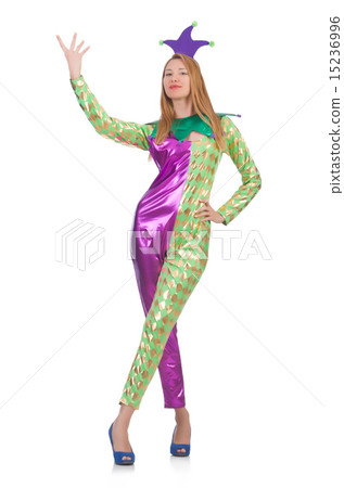 Funny clown isolated on white 15236996