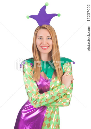 Funny clown isolated on white 15237002