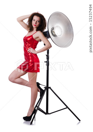 Woman in studio shoot-out Woman in studio shoot-out 15237494
