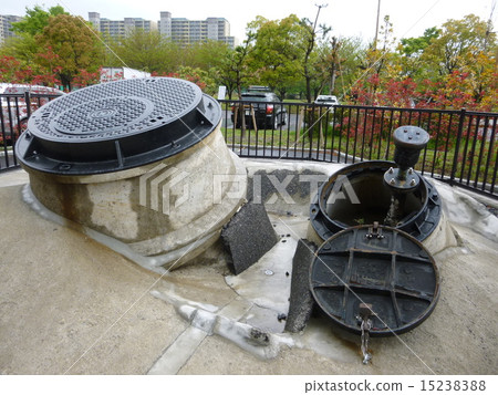 Manhole jumped out due to liquefaction phenomenon Manhole jumped out due to liquefaction phenomenon 15238388