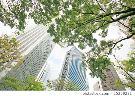 Fresh green skyscraper 15239281