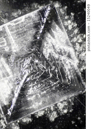Photomicrograph of salt crystals 15240049