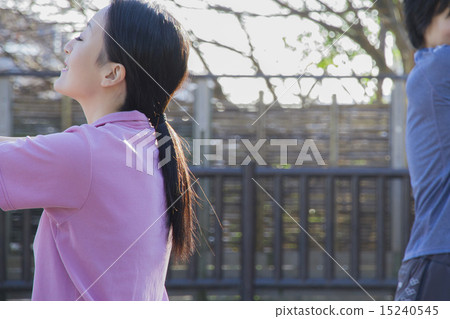 A couple who exercises A couple who exercises 15240545