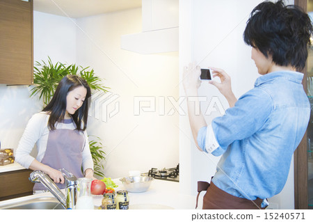 做烹調的夫婦 15240571