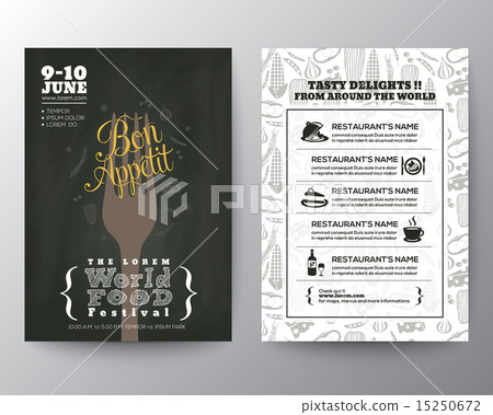Food Festival Poster Brochure Flyer design Layout 15250672