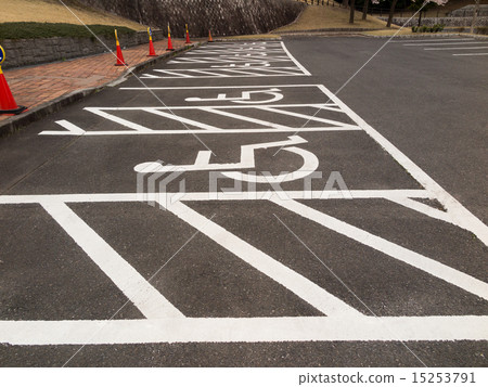Parking space with wheelchair mark Parking space with wheelchair mark 15253791