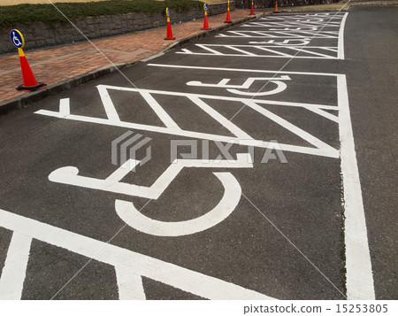 Parking space with wheelchair mark Parking space with wheelchair mark 15253805