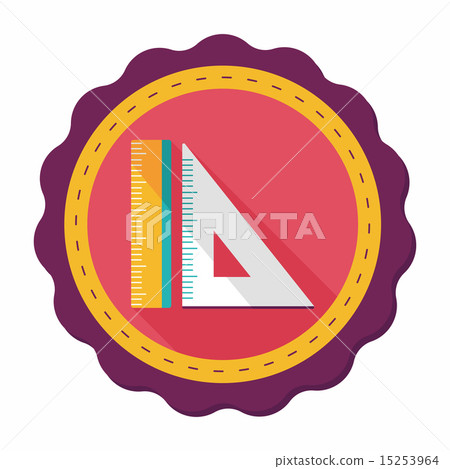 Ruler flat icon with long shadow,eps10 15253964