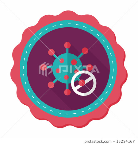 virus flat icon with long shadow - Stock Illustration [15254167] - PIXTA