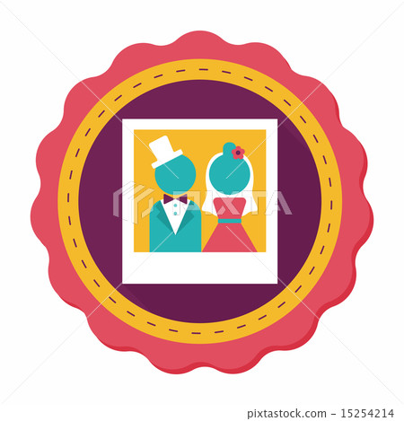 wedding photo flat icon with long shadow,eps10 - Stock Illustration ...