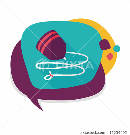 peg top flat icon with long shadow,eps10 - Stock Illustration [15254405 ...
