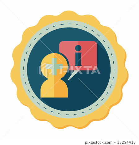 medical speech flat icon with long shadow 15254413