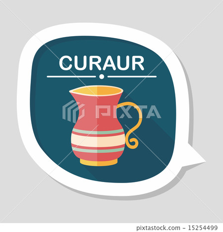 tea pot flat icon with long shadow,eps10 15254499