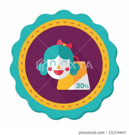 SALE Shopaholic flat icon with long shadow,eps10 SALE Shopaholic flat icon with long shadow,eps10 15254647