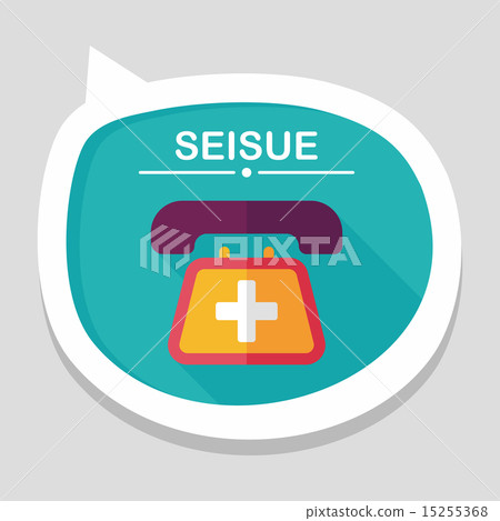 emergency call flat icon with long shadow,eps10 emergency call flat icon with long shadow,eps10 15255368