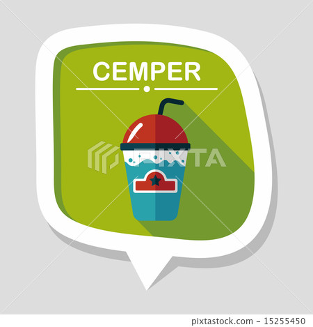 frappucino flat icon with long shadow,eps10 15255450