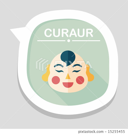 Chinese New Year flat icon with long shadow,eps10, Maitreya doll Chinese New Year flat icon with long shadow,eps10, Maitreya doll 15255455