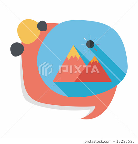 Mountain tourist flat icon with long shadow - Stock Illustration ...