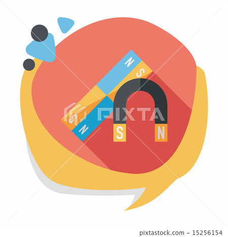 Magnet flat icon with long shadow,eps10 Magnet flat icon with long shadow,eps10 15256154