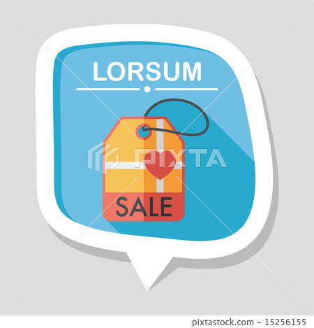 Valentine's Day SALE flat icon with long shadow,eps10 15256155