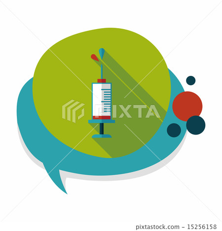 syringe flat icon with long shadow syringe flat icon with long shadow 15256158