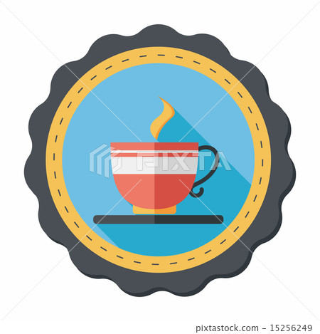 coffee flat icon with long shadow,eps10 coffee flat icon with long shadow,eps10 15256249