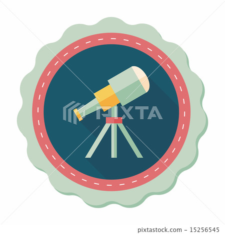 Telescope flat icon with long shadow,eps10 Telescope flat icon with long shadow,eps10 15256545