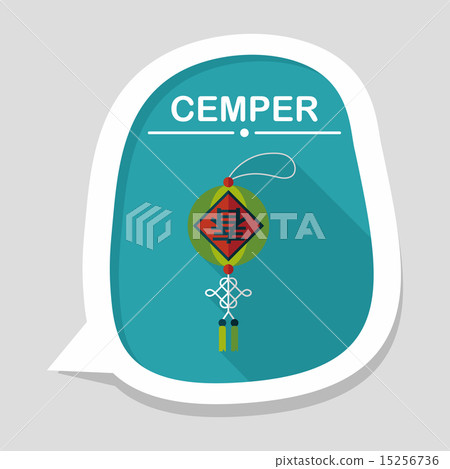 Chinese New Year flat icon with long shadow,eps10, Chinese festi Chinese New Year flat icon with long shadow,eps10, Chinese festi 15256736