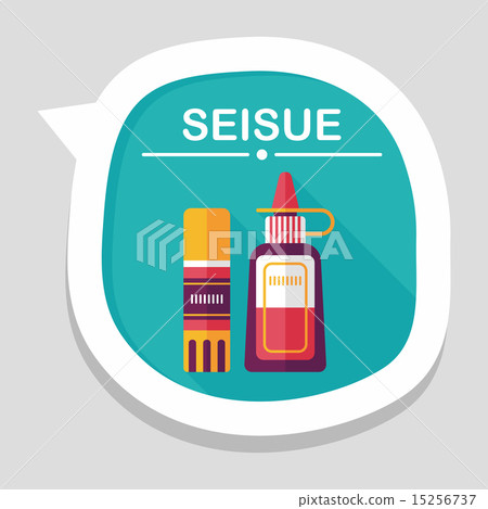 glue flat icon with long shadow,eps10 15256737