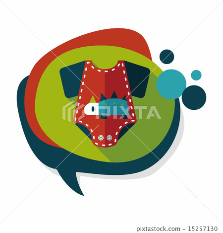 baby onesie flat icon with long shadow,EPS 10 15257130