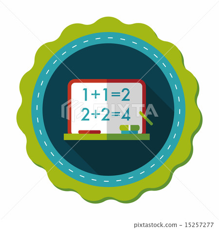 blackboard flat icon with long shadow,eps10 15257277