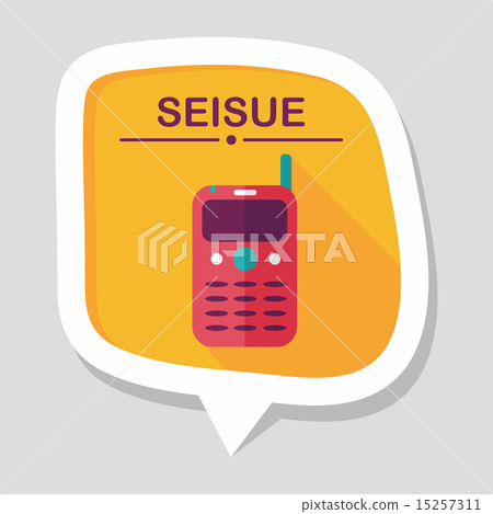 Mobile phone flat icon with long shadow,eps10 Mobile phone flat icon with long shadow,eps10 15257311