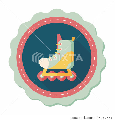roller skates flat icon with long shadow,eps10 roller skates flat icon with long shadow,eps10 15257664