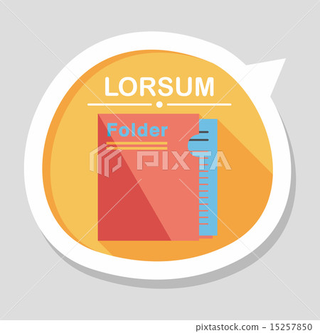 folder flat icon with long shadow,eps10 15257850