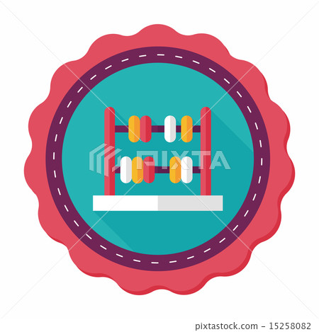 abacus calculation flat icon with long shadow,eps10 abacus calculation flat icon with long shadow,eps10 15258082