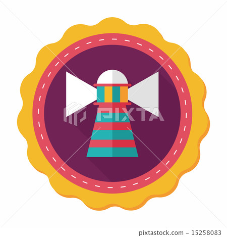 Lighthouse flat icon with long shadow,eps10 Lighthouse flat icon with long shadow,eps10 15258083