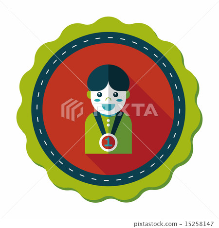 winning boy flat icon with long shadow,eps10 winning boy flat icon with long shadow,eps10 15258147