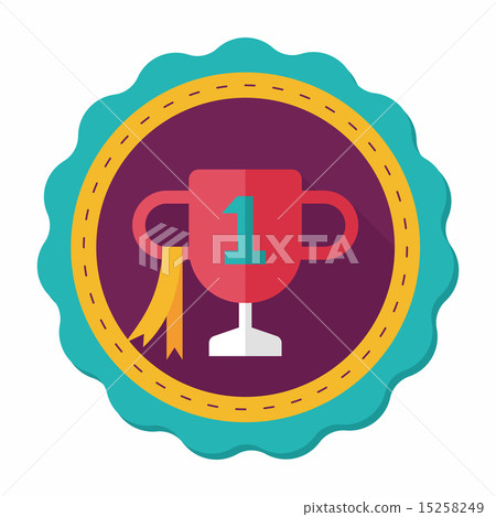Trophy Cup flat icon with long shadow,eps10 Trophy Cup flat icon with long shadow,eps10 15258249